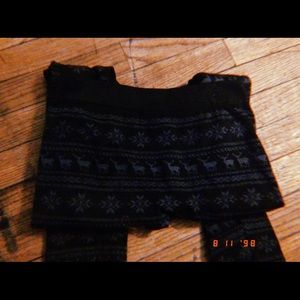 Pink Rose Reindeer Leggings